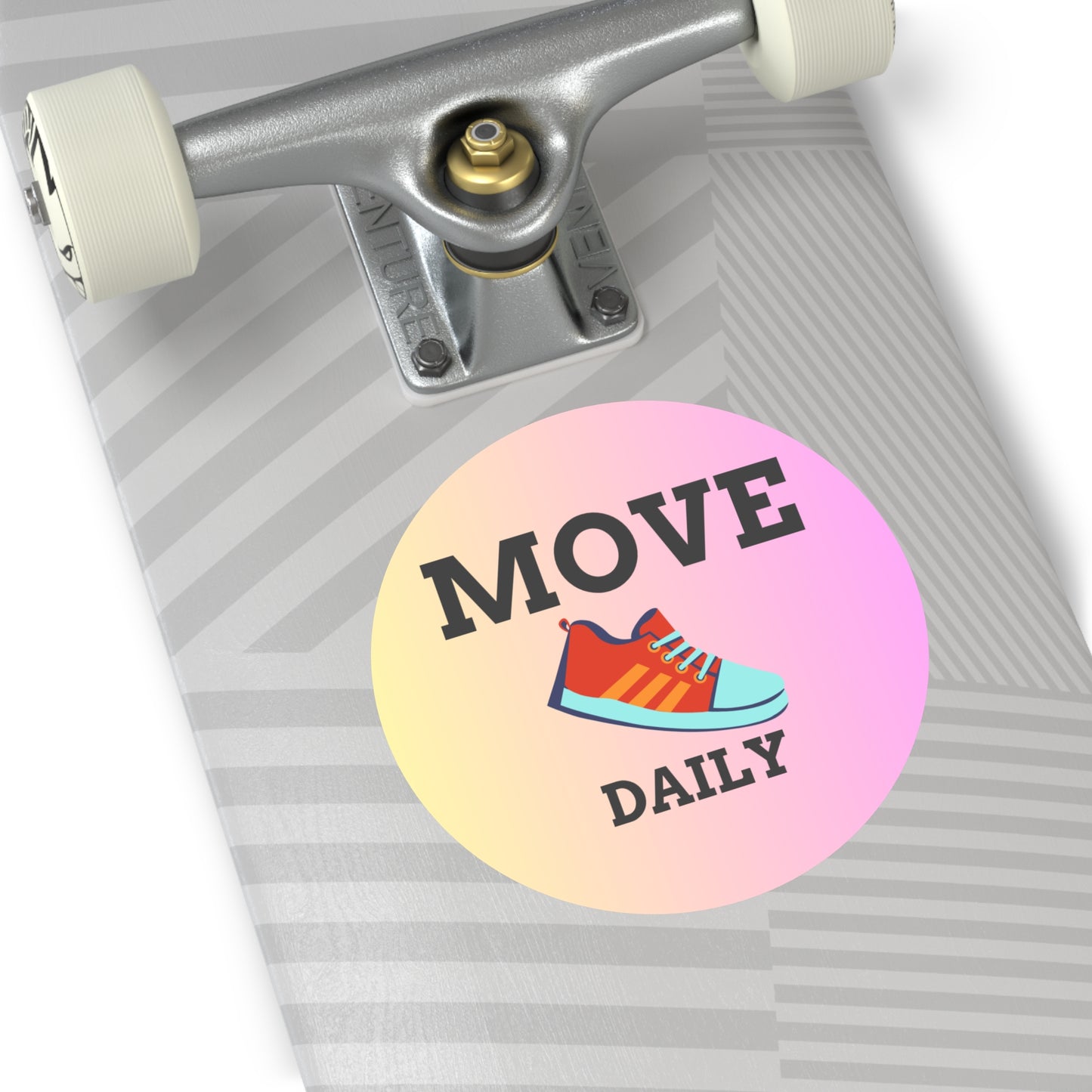 Motivational Round Vinyl Stickers for Active Living, Fitness Decor, Exercise Planner, Gym Gear, Trendy Stickers