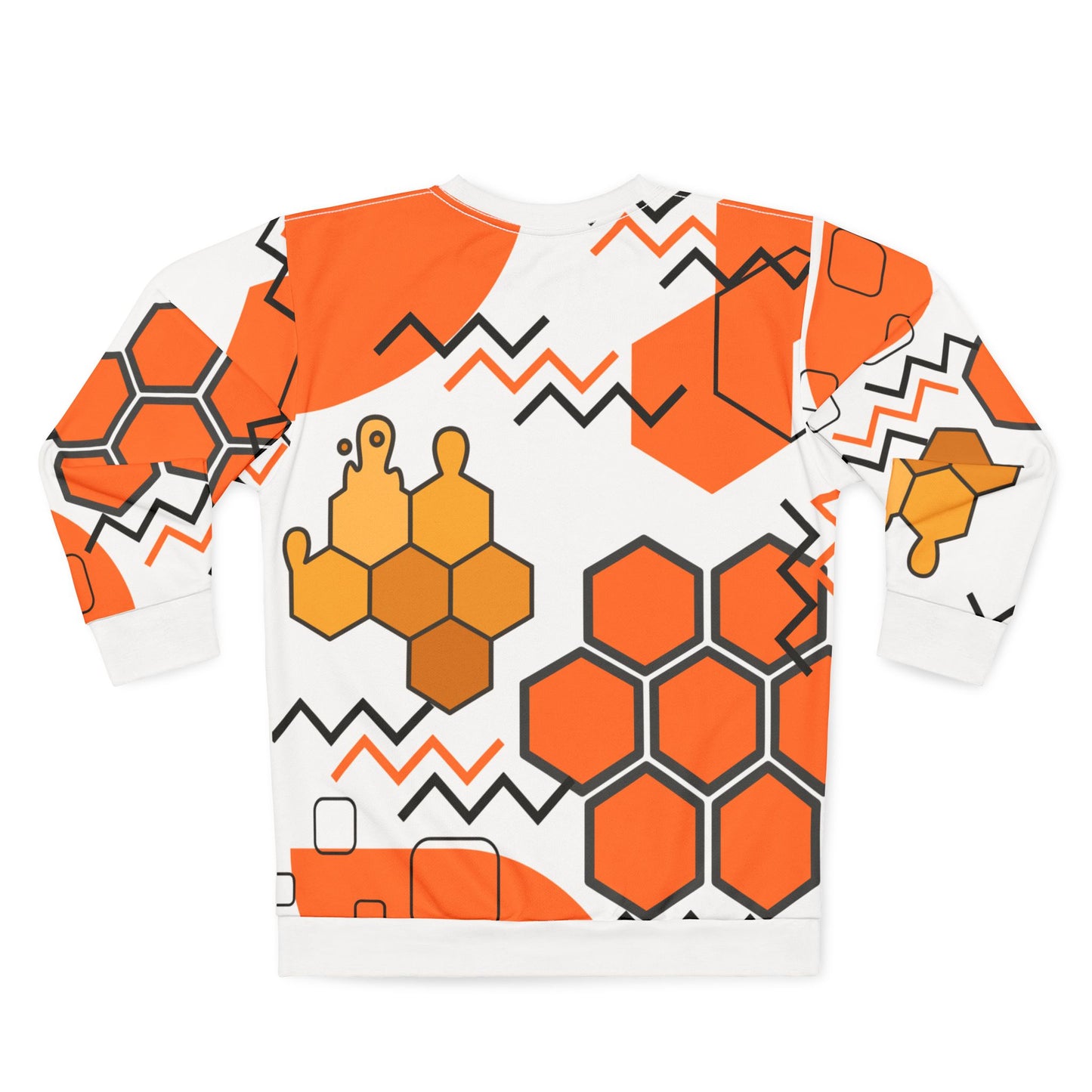 Orange Geometric Unisex Sweatshirt