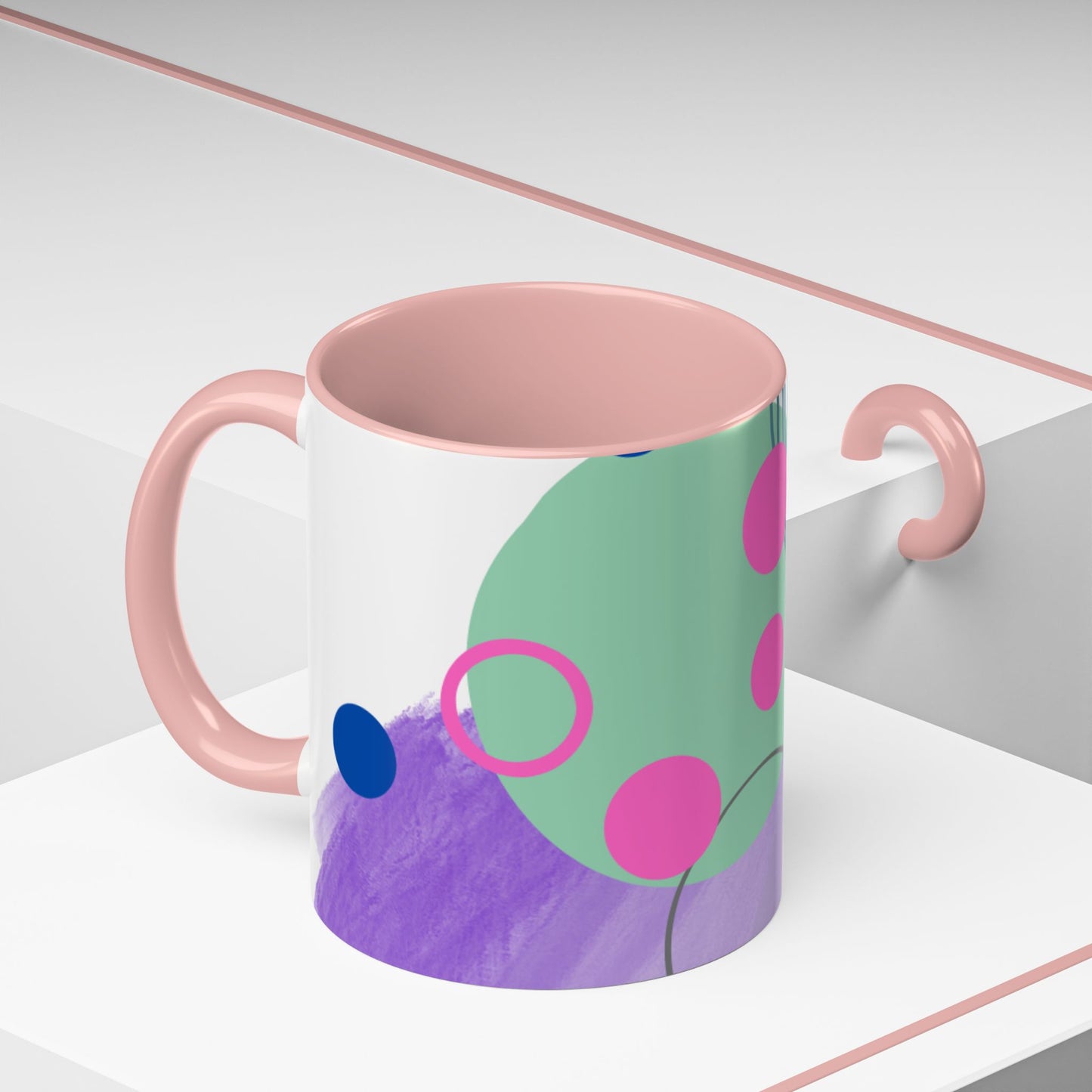 Mug - Abstract Digital Shapes Colorful Whimsical Minimalistic Design