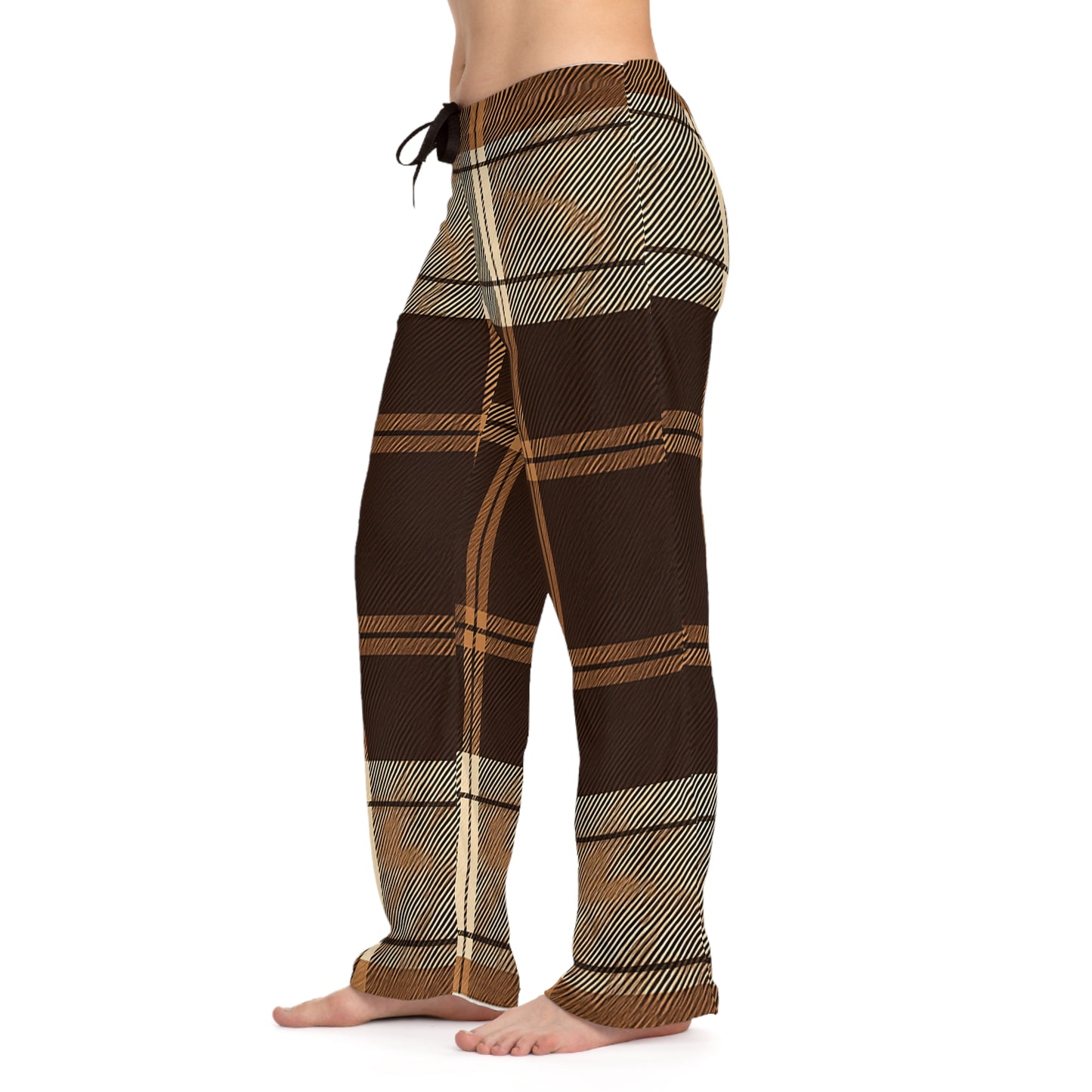 Black and Gold Plaid Pajama Pants