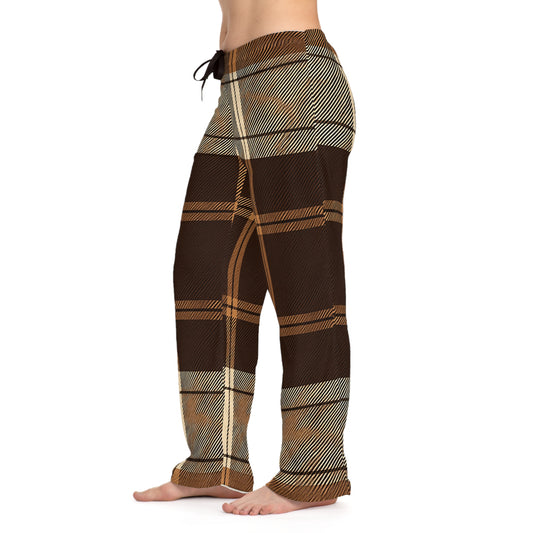 Black and Gold Plaid Pajama Pants