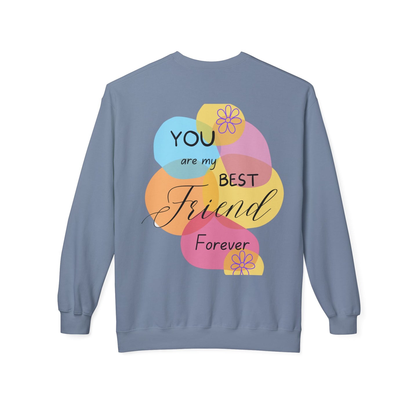 Fleece Sweatshirt - Digital Abstract Shapes - Bright and Happy Colors