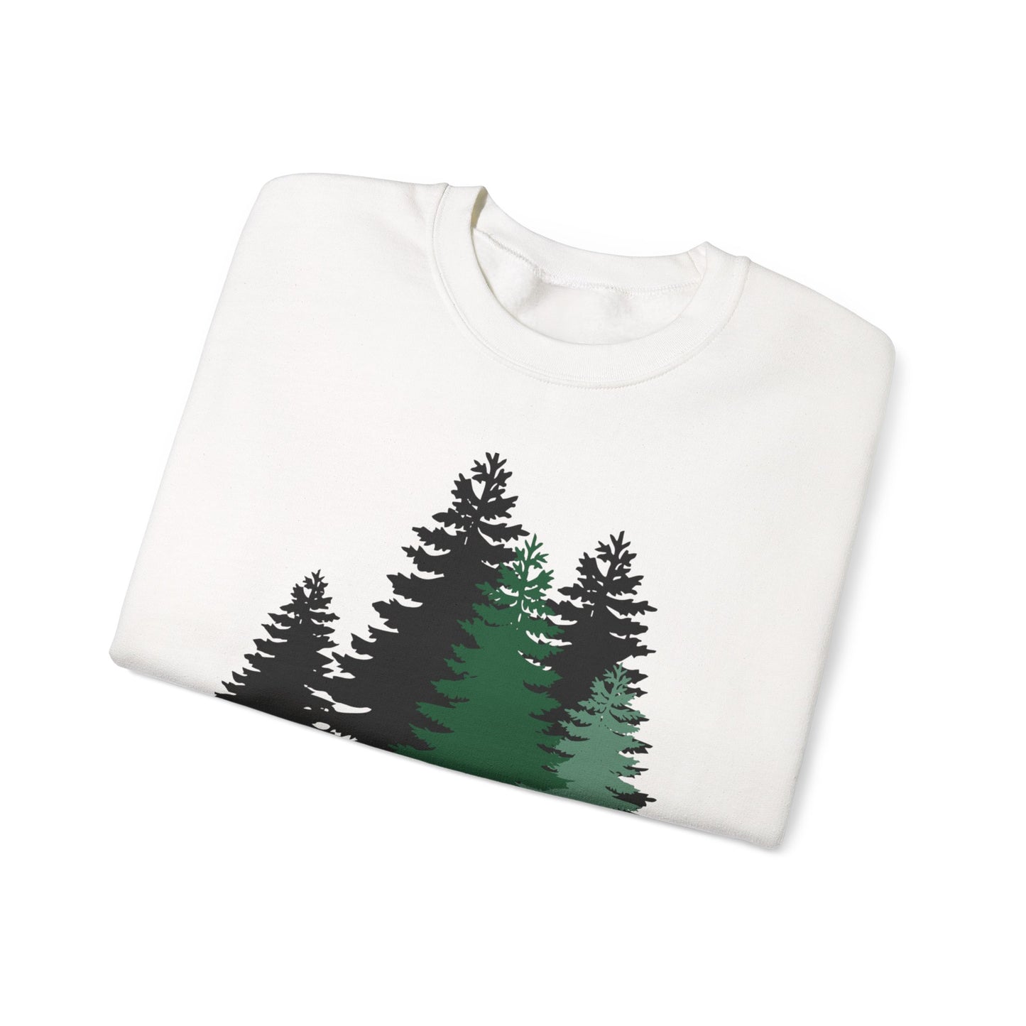 Pine Tree Silhouette Sweatshirt - Portland Forest Vibes