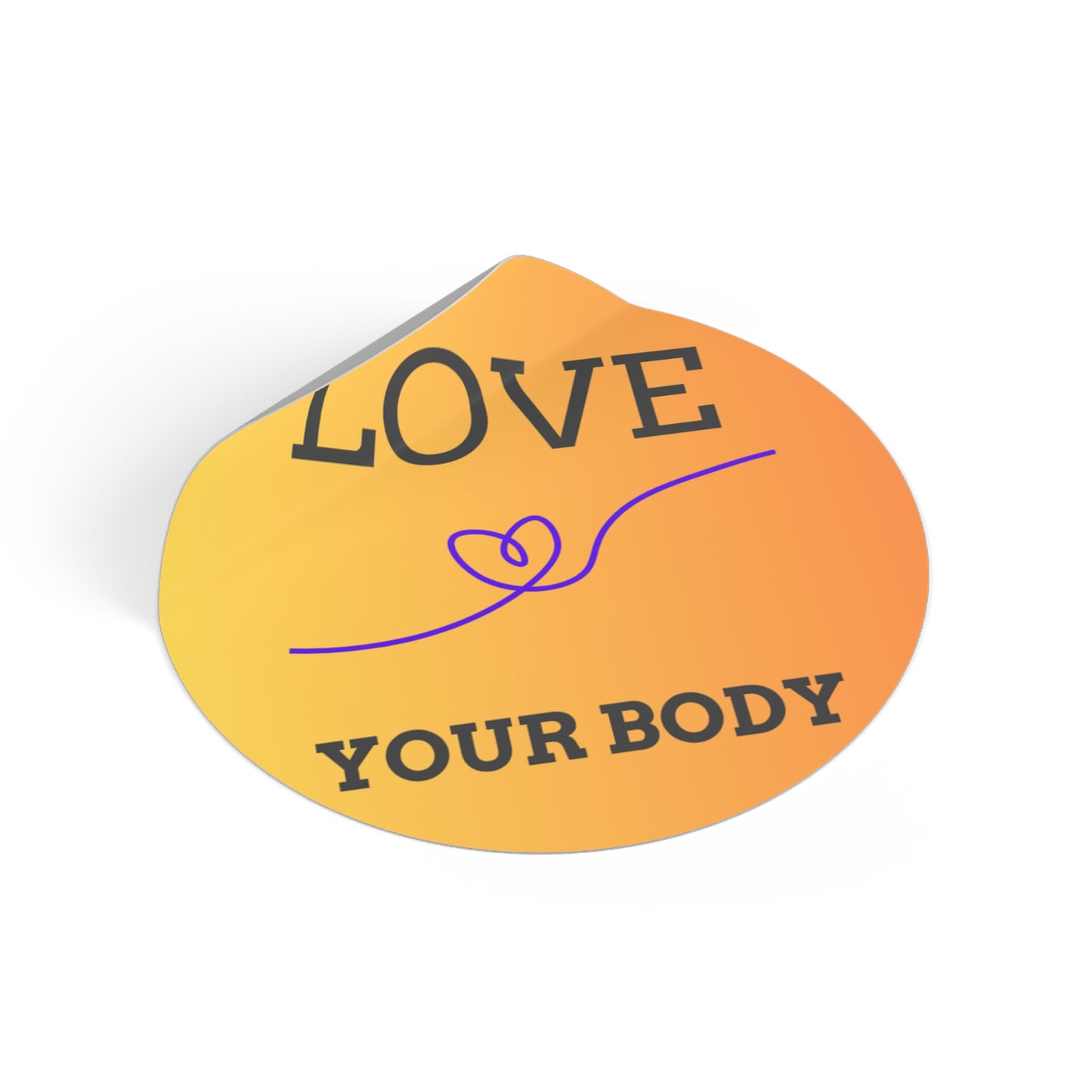 Empowering Love Your Body Vinyl Stickers, Self-Love Decor, Affirmation Stickers, Motivational Gifts, Body Positivity Merch