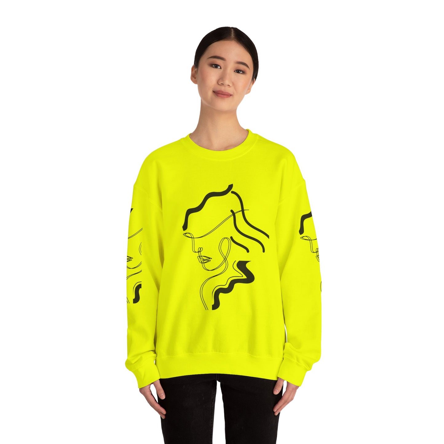 Abstract Line Art Sweatshirt - Minimal and Elegant Design