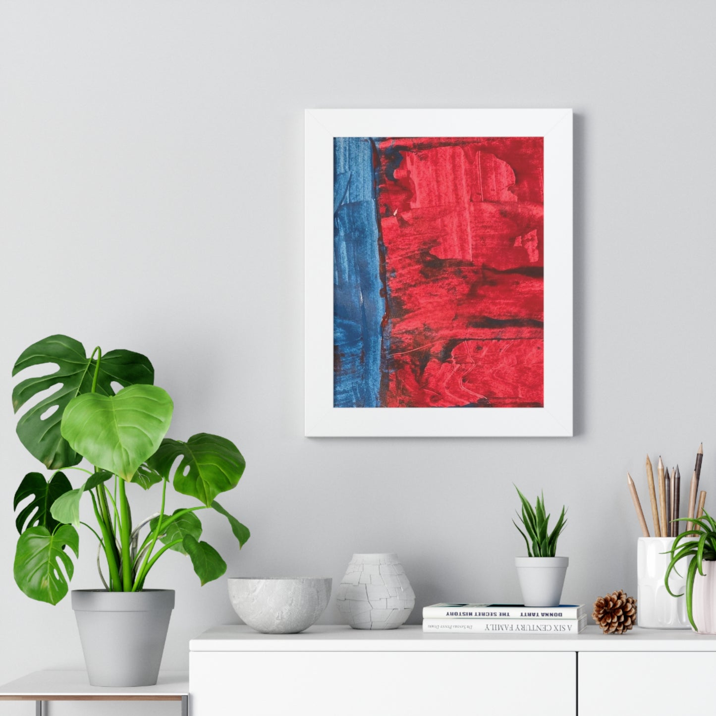 Framed Poster- Vertical abstract art poster