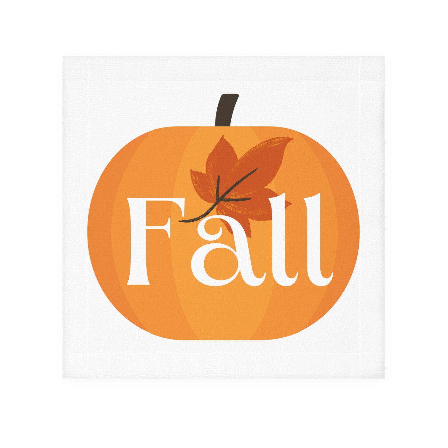 Fall-Themed Face Towel, Seasonal Bathroom Decor, Autumn Gift, Pumpkin Towel, Kitchen Towels, Cozy Home Accessory