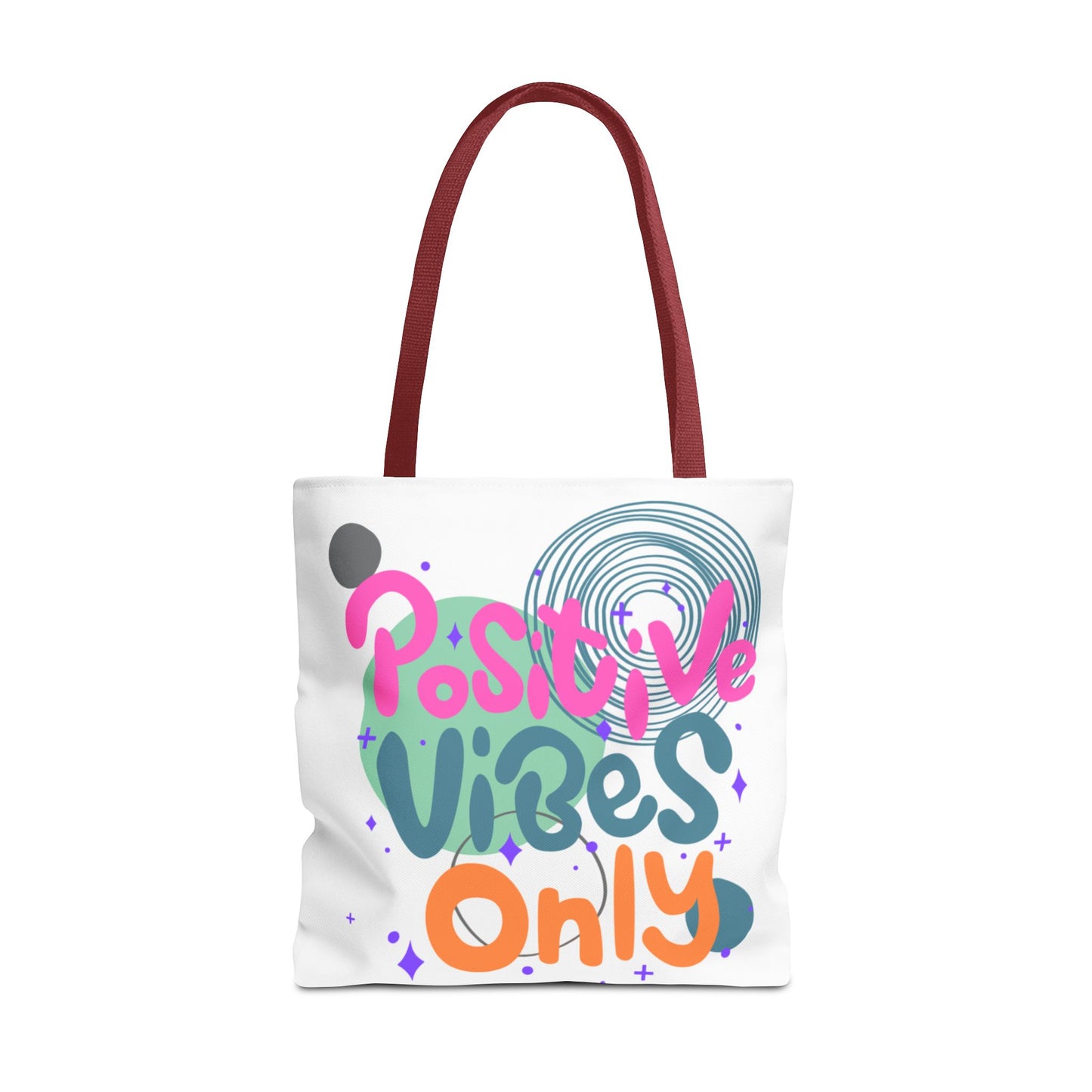 Tote Bag - Positive Vibes Only Whimsical Abstract Design