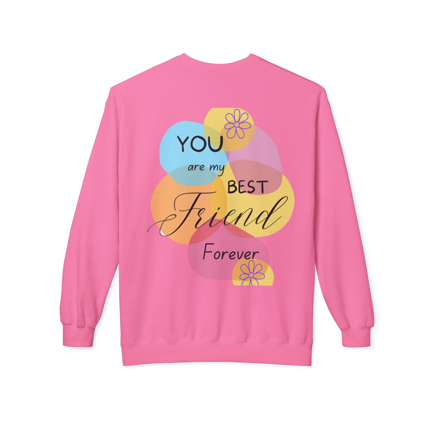 Fleece Sweatshirt - Digital Abstract Shapes - Bright and Happy Colors