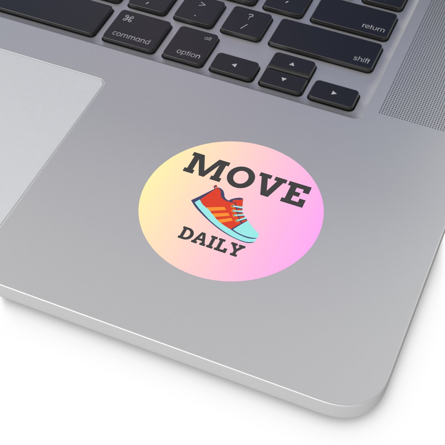 Motivational Round Vinyl Stickers for Active Living, Fitness Decor, Exercise Planner, Gym Gear, Trendy Stickers