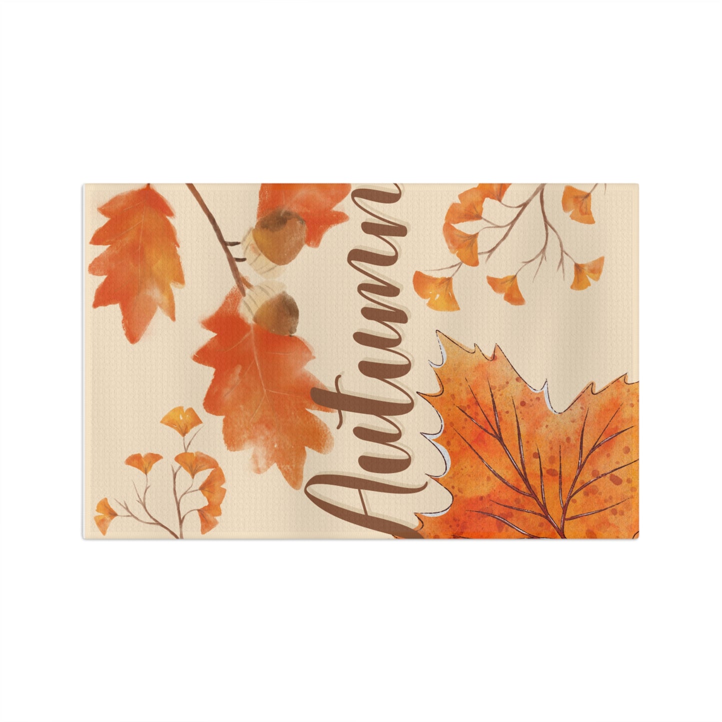 Autumn Microfiber Tea Towel, Cozy Kitchen Décor, Fall Home Accessory, Harvest Celebration Towel