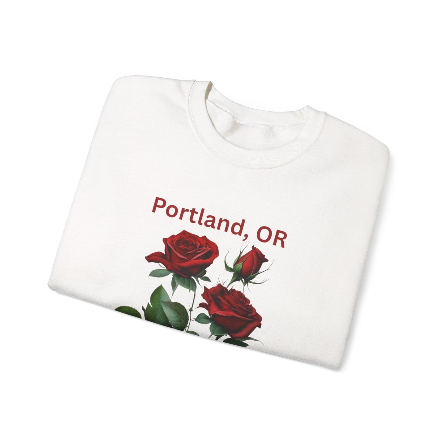 Crewneck Sweatshirt - Portland, OR Rose City Design
