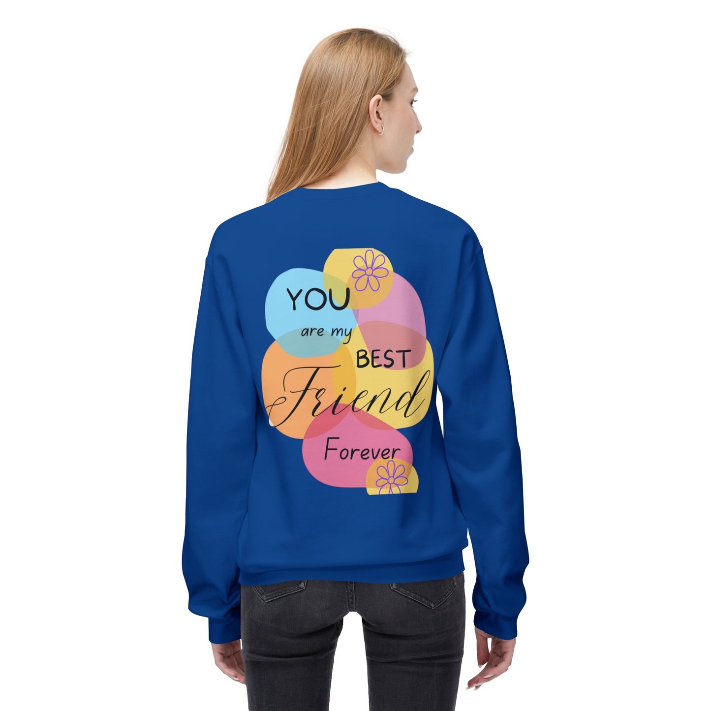 Fleece Sweatshirt - Digital Abstract Shapes - Bright and Happy Colors