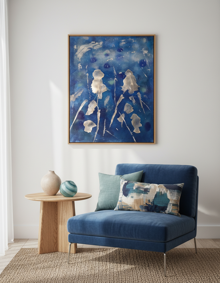 Echoes in Deep Blue 11x14