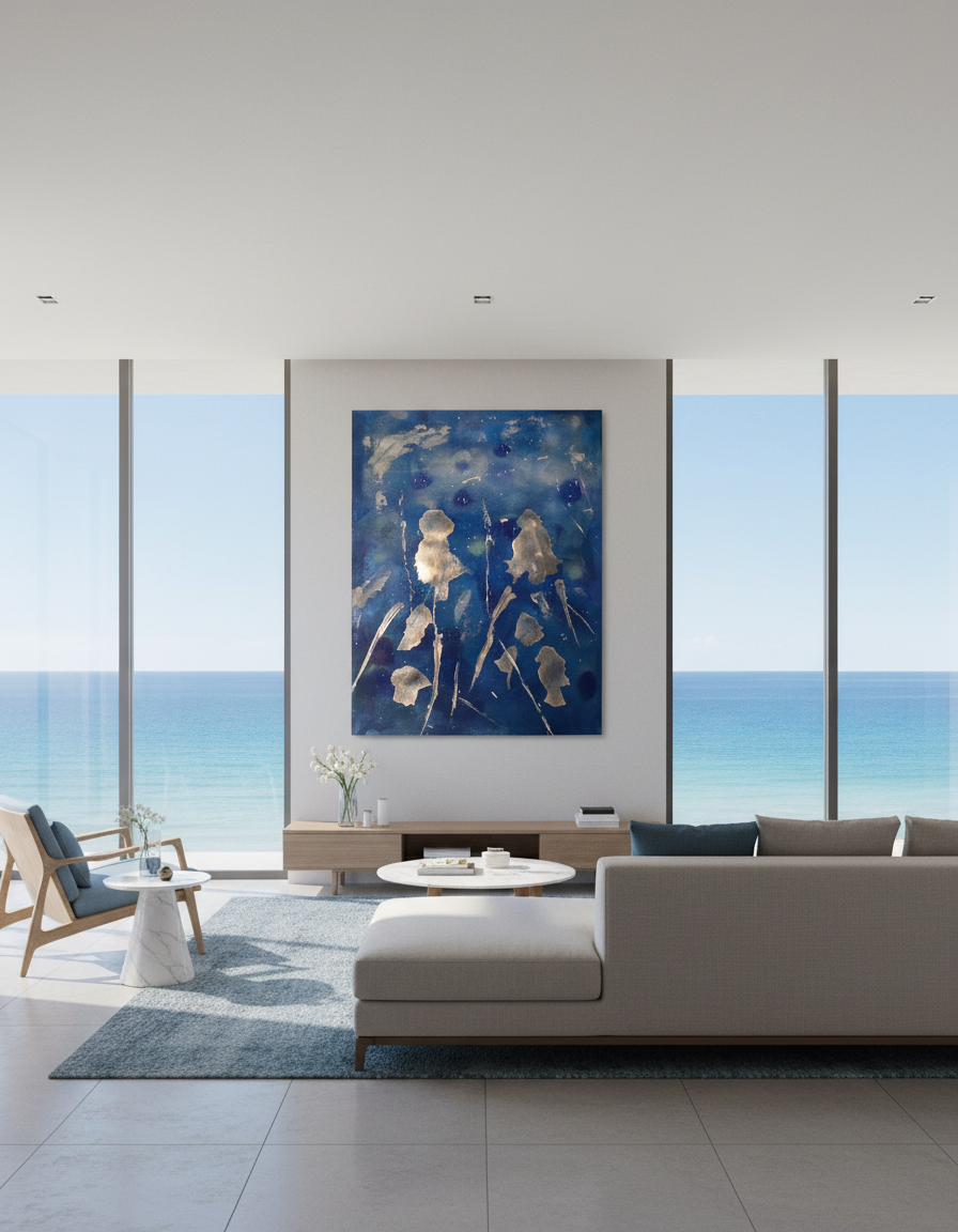 Echoes in Deep Blue 11x14