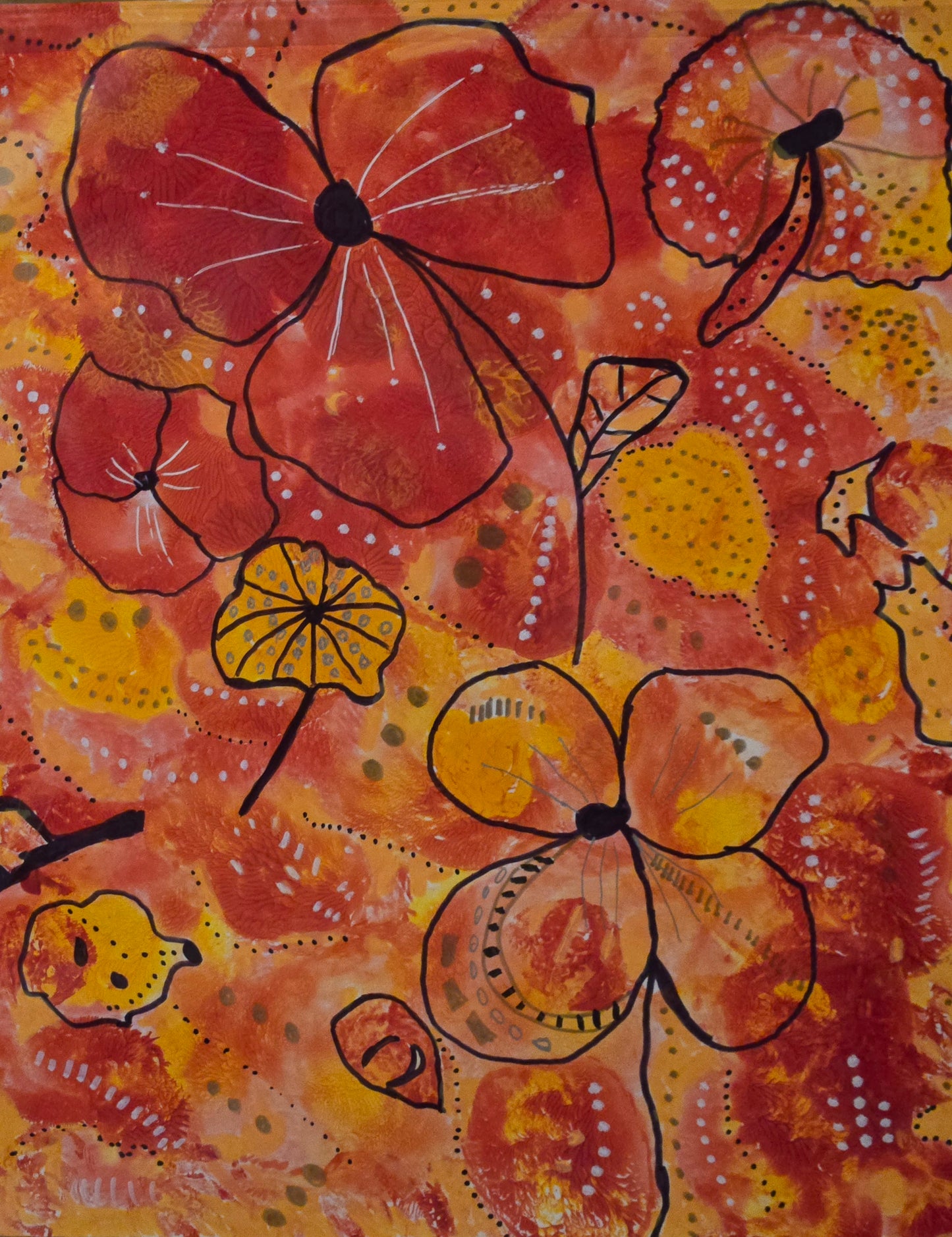 Embers in Bloom 11x14