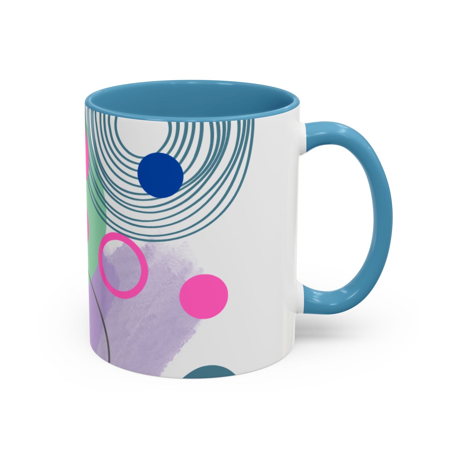 Mug - Abstract Digital Shapes Colorful Whimsical Minimalistic Design