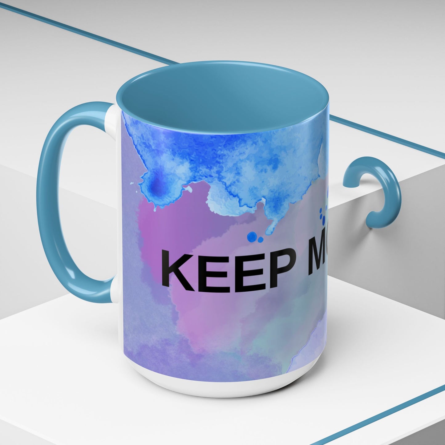 Mug - Abstract Shapes and Calming Colors - Inspirational Morning Coffee Cup