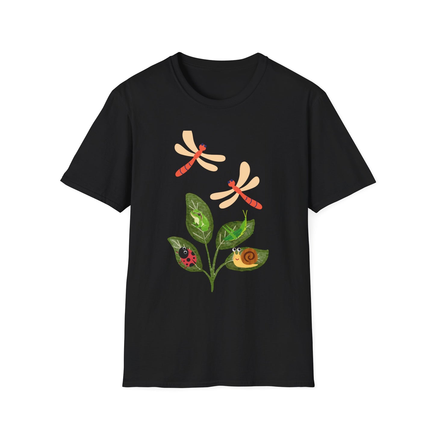 Nature-Inspired Unisex Softstyle T-Shirt, Perfect Gift for Nature Lovers, Summer Vibes, Eco-Friendly Fashion, Botanical Design