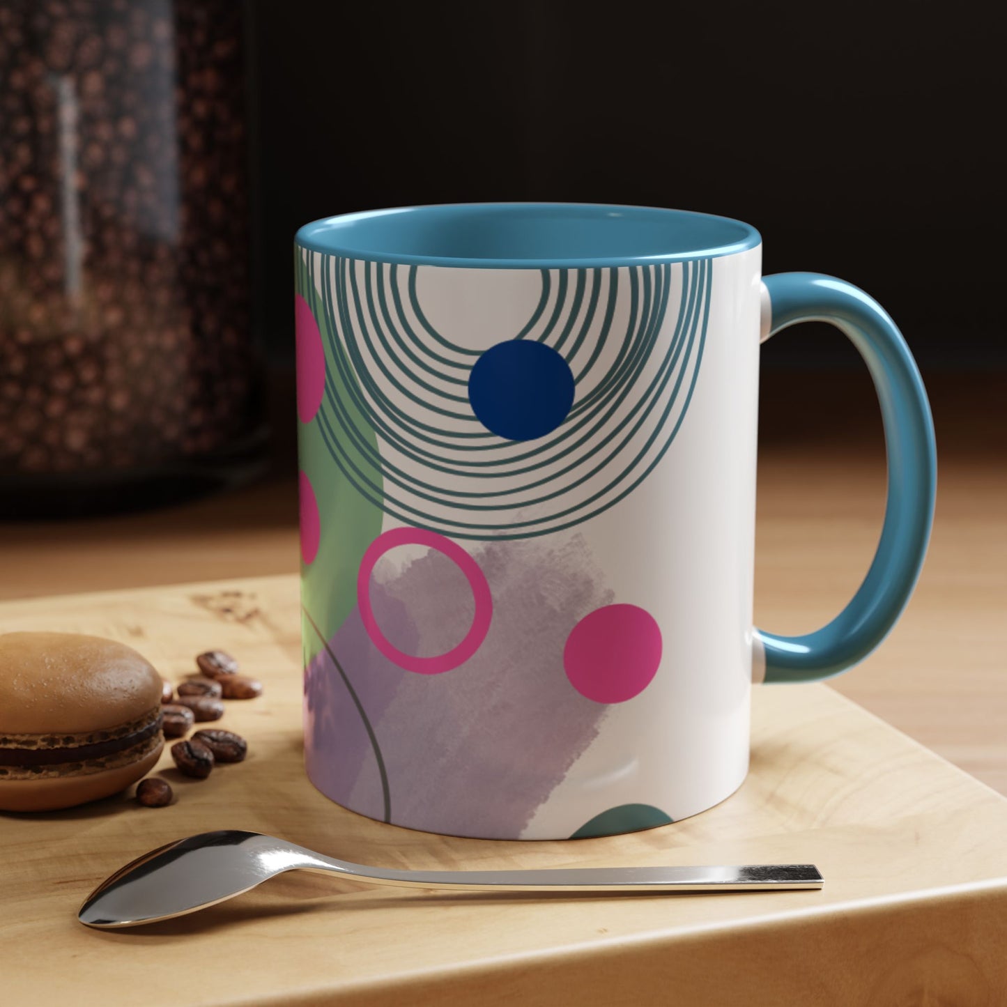 Mug - Abstract Digital Shapes Colorful Whimsical Minimalistic Design