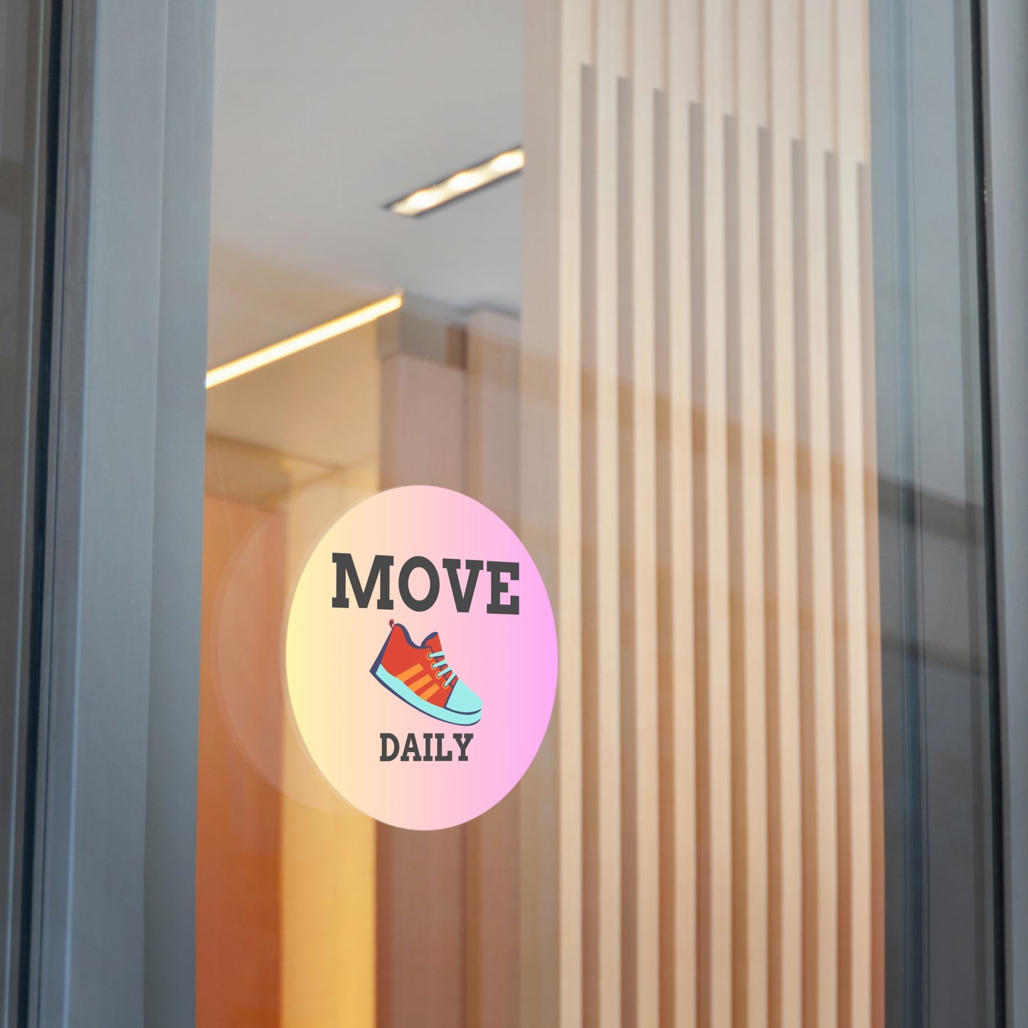 Motivational Round Vinyl Stickers for Active Living, Fitness Decor, Exercise Planner, Gym Gear, Trendy Stickers