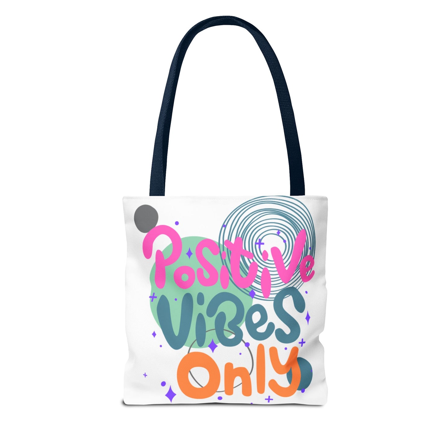 Tote Bag - Positive Vibes Only Whimsical Abstract Design