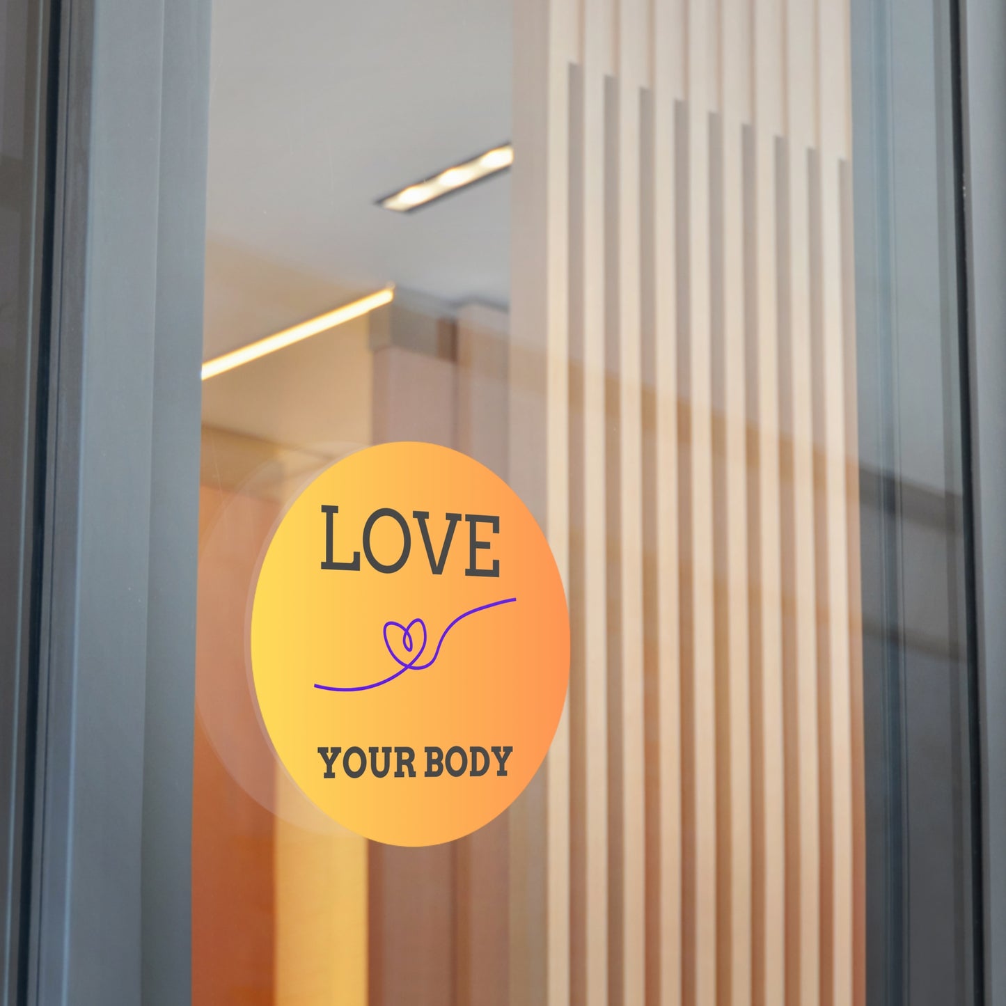 Empowering Love Your Body Vinyl Stickers, Self-Love Decor, Affirmation Stickers, Motivational Gifts, Body Positivity Merch