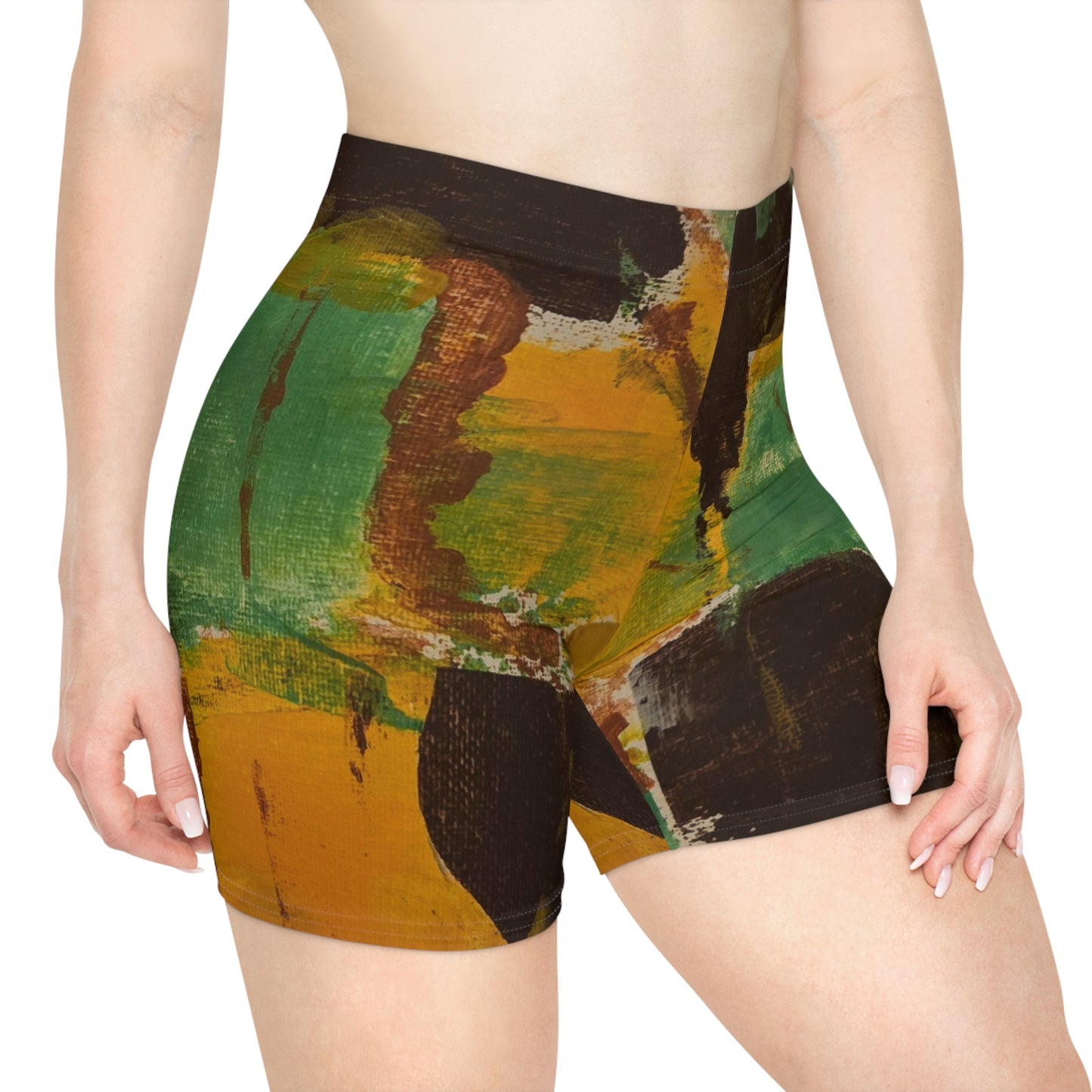 Women's Biker Shorts | Cycling Shorts | Yoga Shorts | Abstract Design Pattern Shorts | Fun and Colorful Activewear| Athletic Shorts