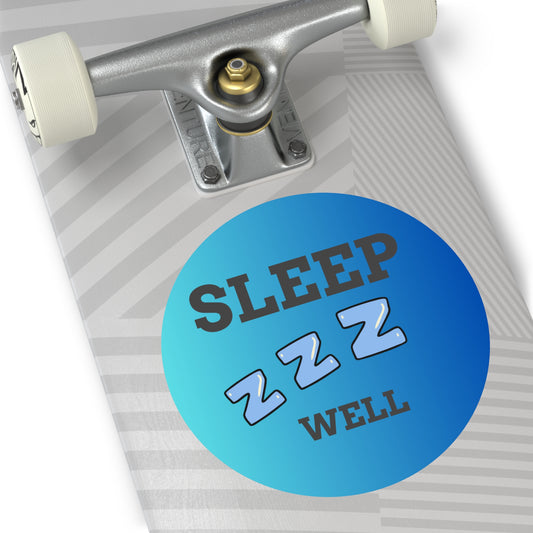 Sleep Well Round Vinyl Stickers, Relaxation Decor, Bedroom Essentials, Gift for Sleep Lovers, Dorm Room Accessories