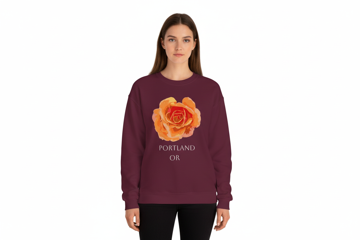 Portland Oregon Rose City Sweatshirt - Crewneck