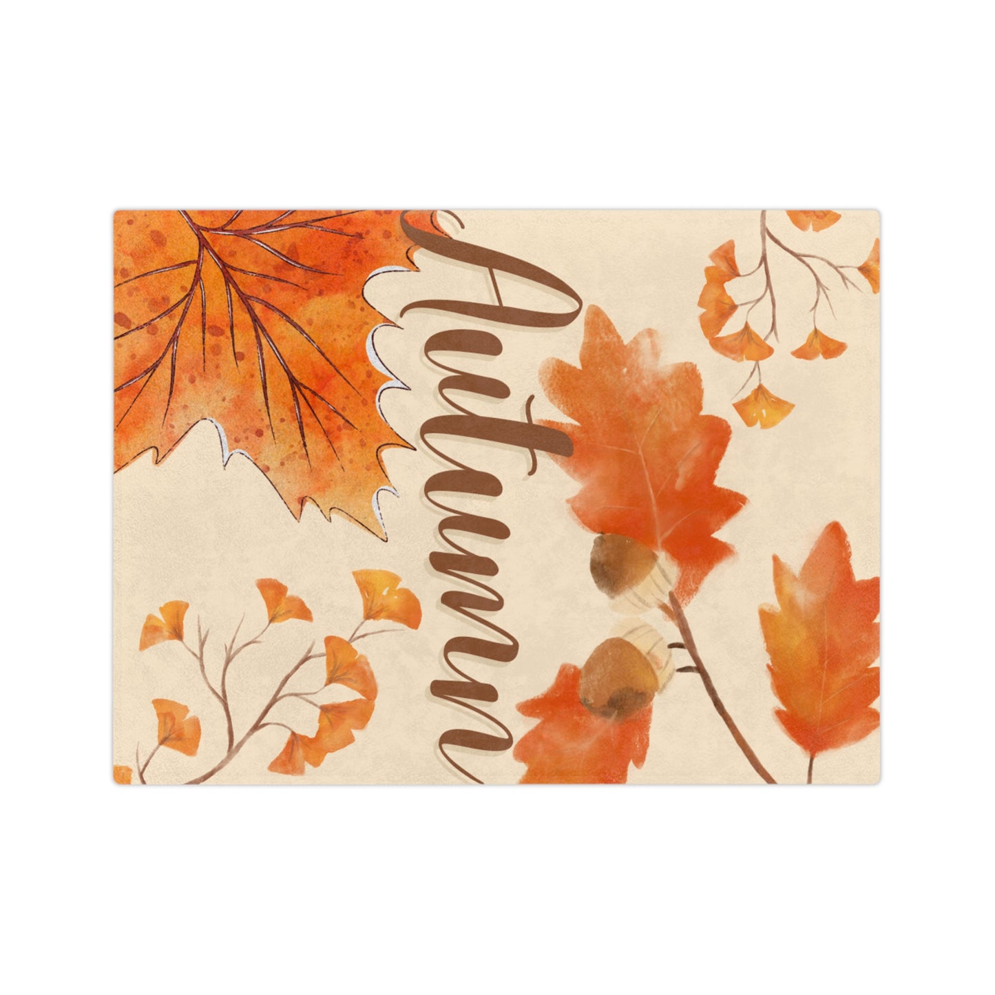 Autumn Leaf Microfiber Blanket - Cozy Fall Decor, Soft Throw Blanket, Gift for Home, Seasonal Warmth, Camping Blanket