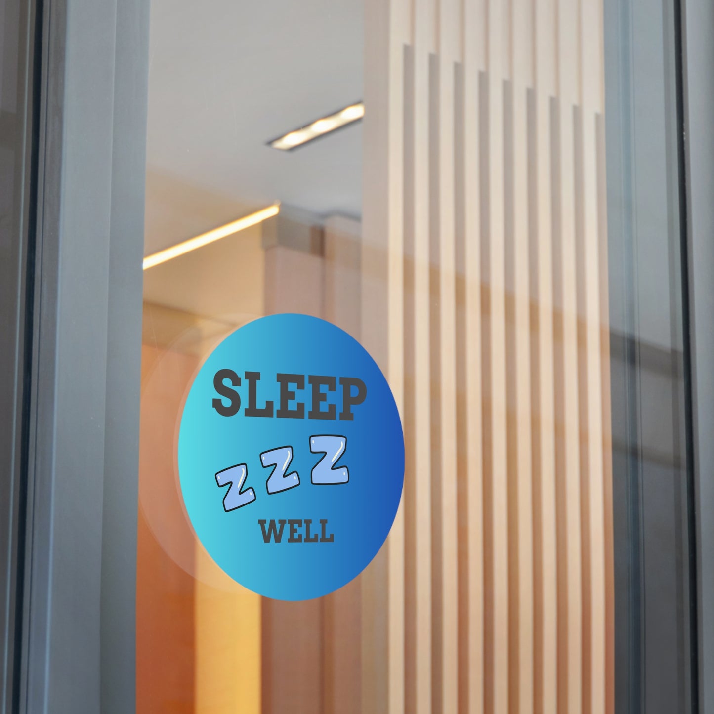 Sleep Well Round Vinyl Stickers, Relaxation Decor, Bedroom Essentials, Gift for Sleep Lovers, Dorm Room Accessories