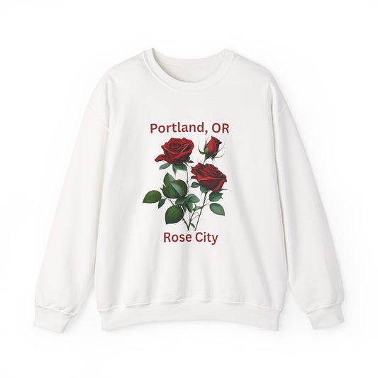 Crewneck Sweatshirt - Portland, OR Rose City Design
