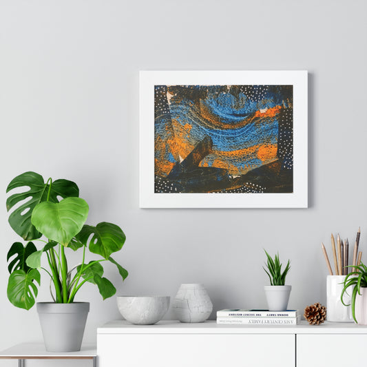 Framed Horizontal Poster wall decor modern abstract art