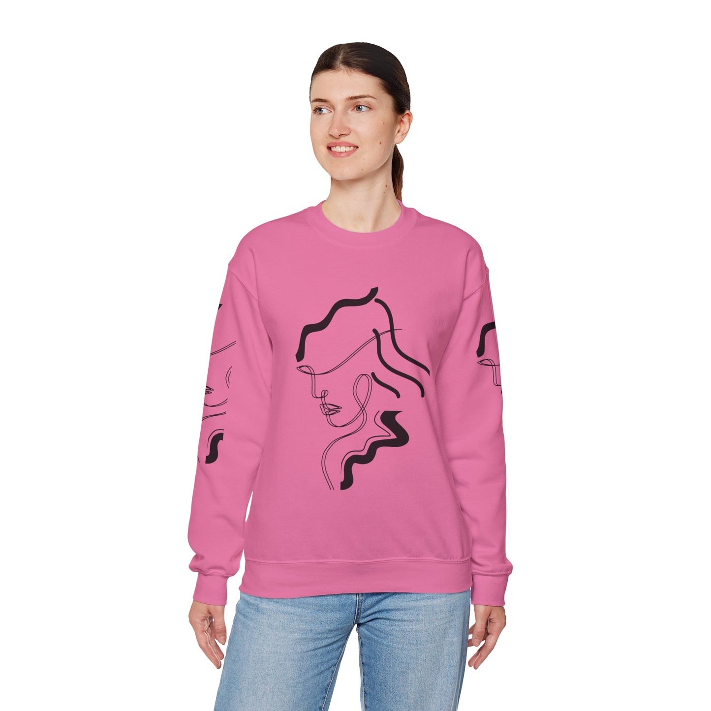 Abstract Line Art Sweatshirt - Minimal and Elegant Design