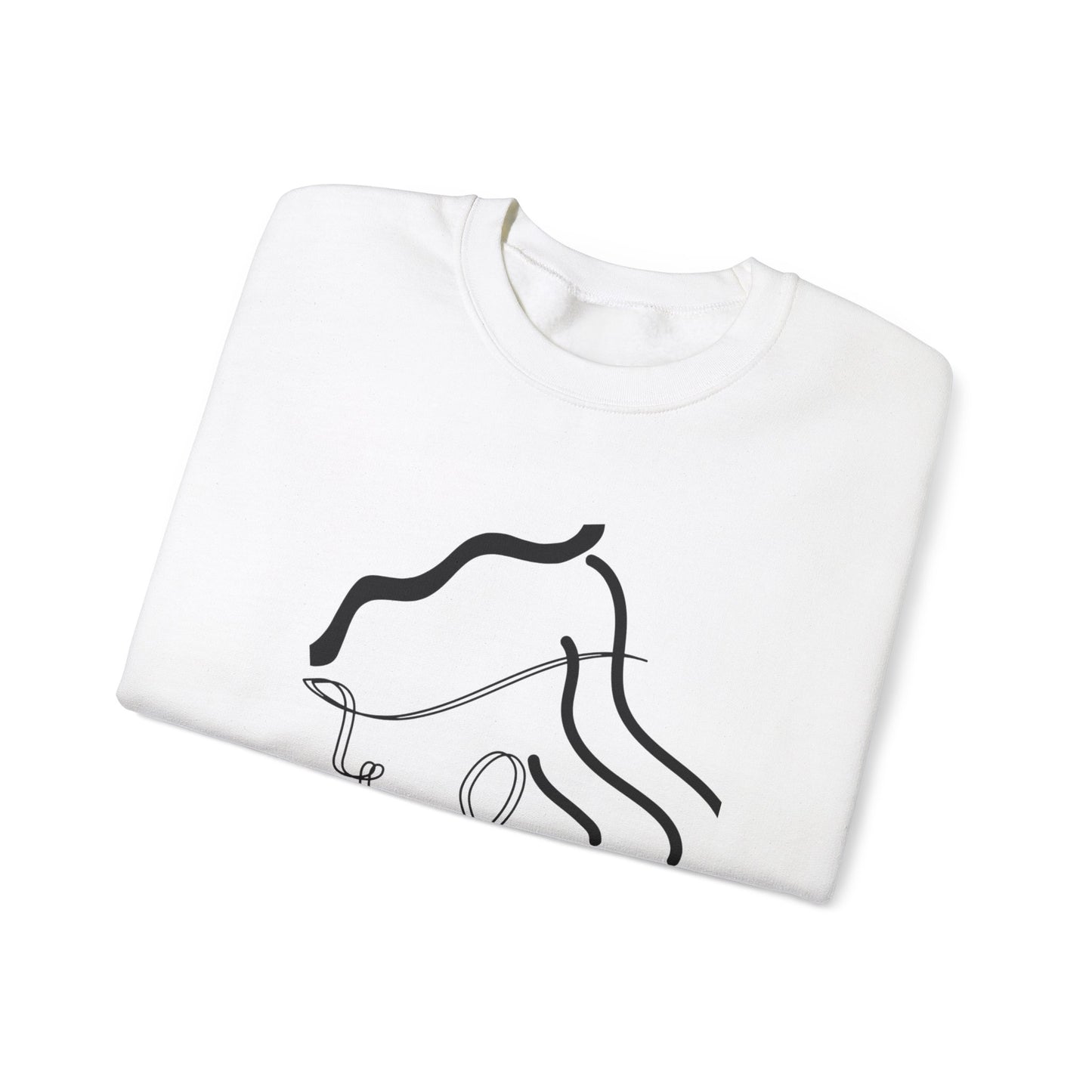 Abstract Line Art Sweatshirt - Minimal and Elegant Design