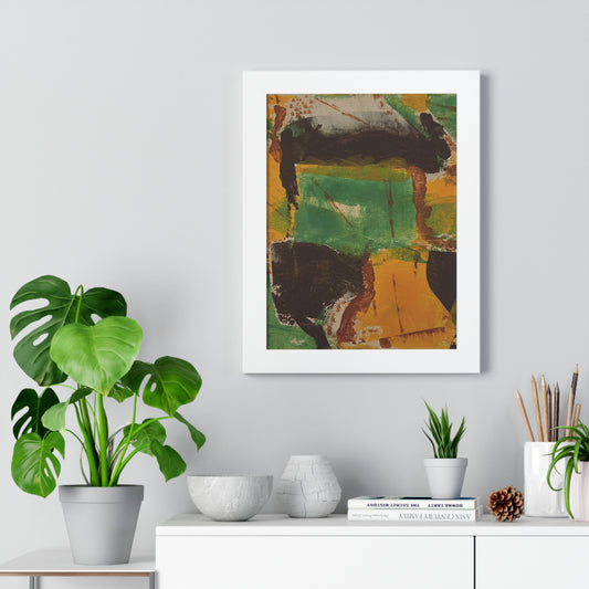 Framed Poster- Vertical abstract art poster