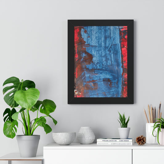 Framed Poster- Vertical abstract art poster