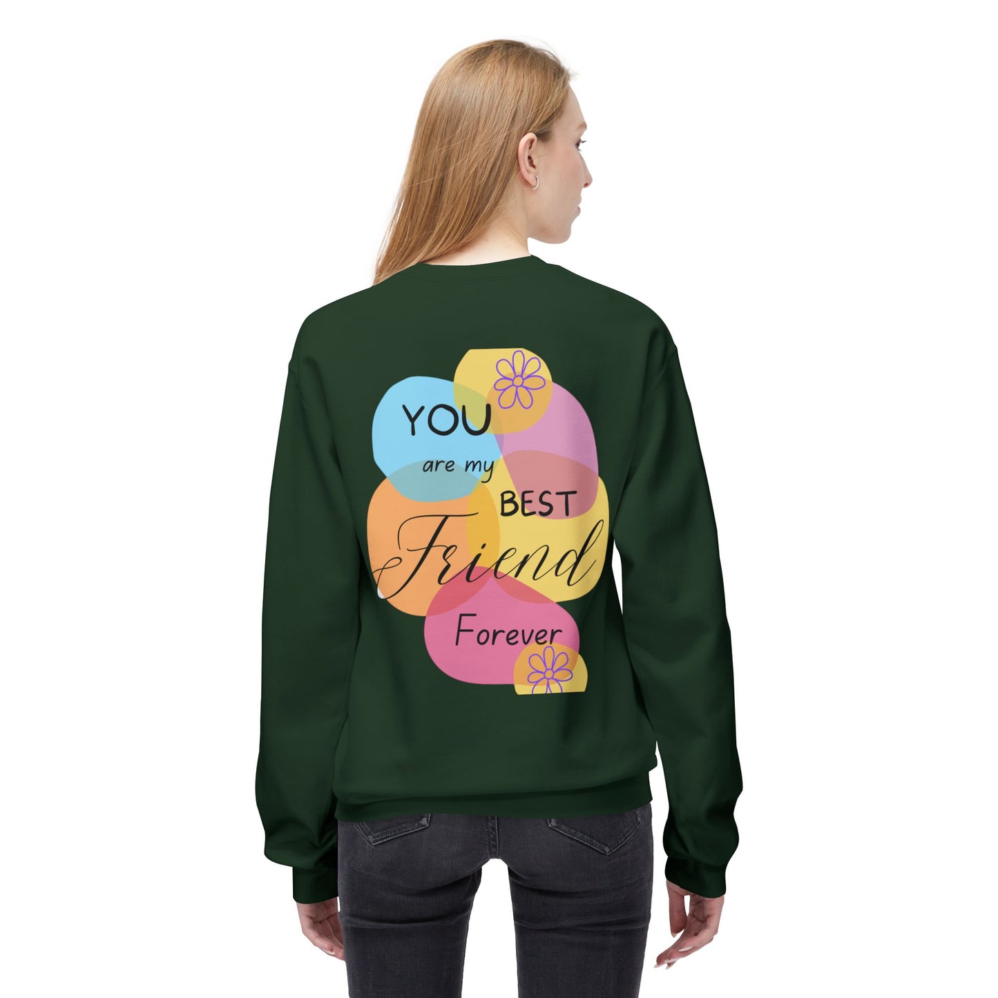 Fleece Sweatshirt - Digital Abstract Shapes - Bright and Happy Colors