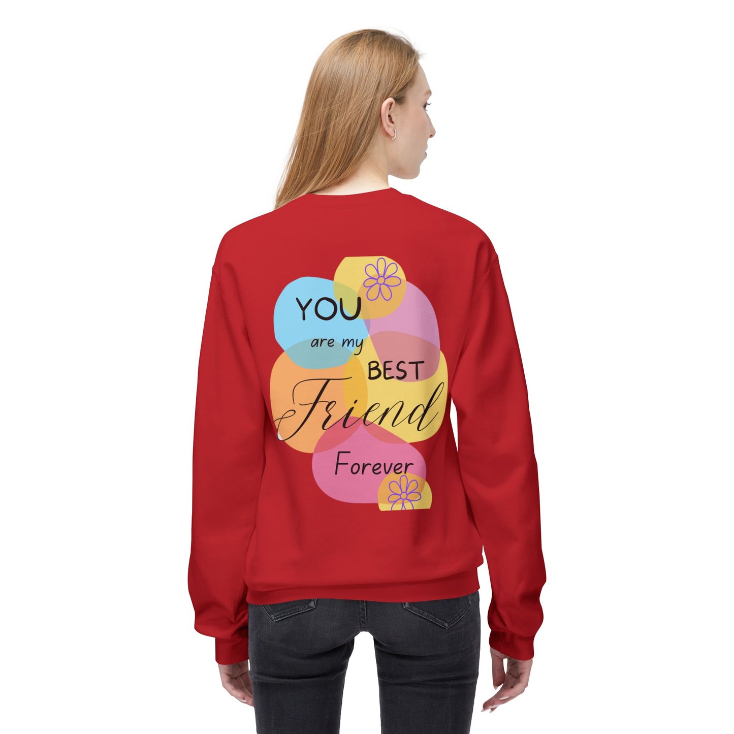 Fleece Sweatshirt - Digital Abstract Shapes - Bright and Happy Colors