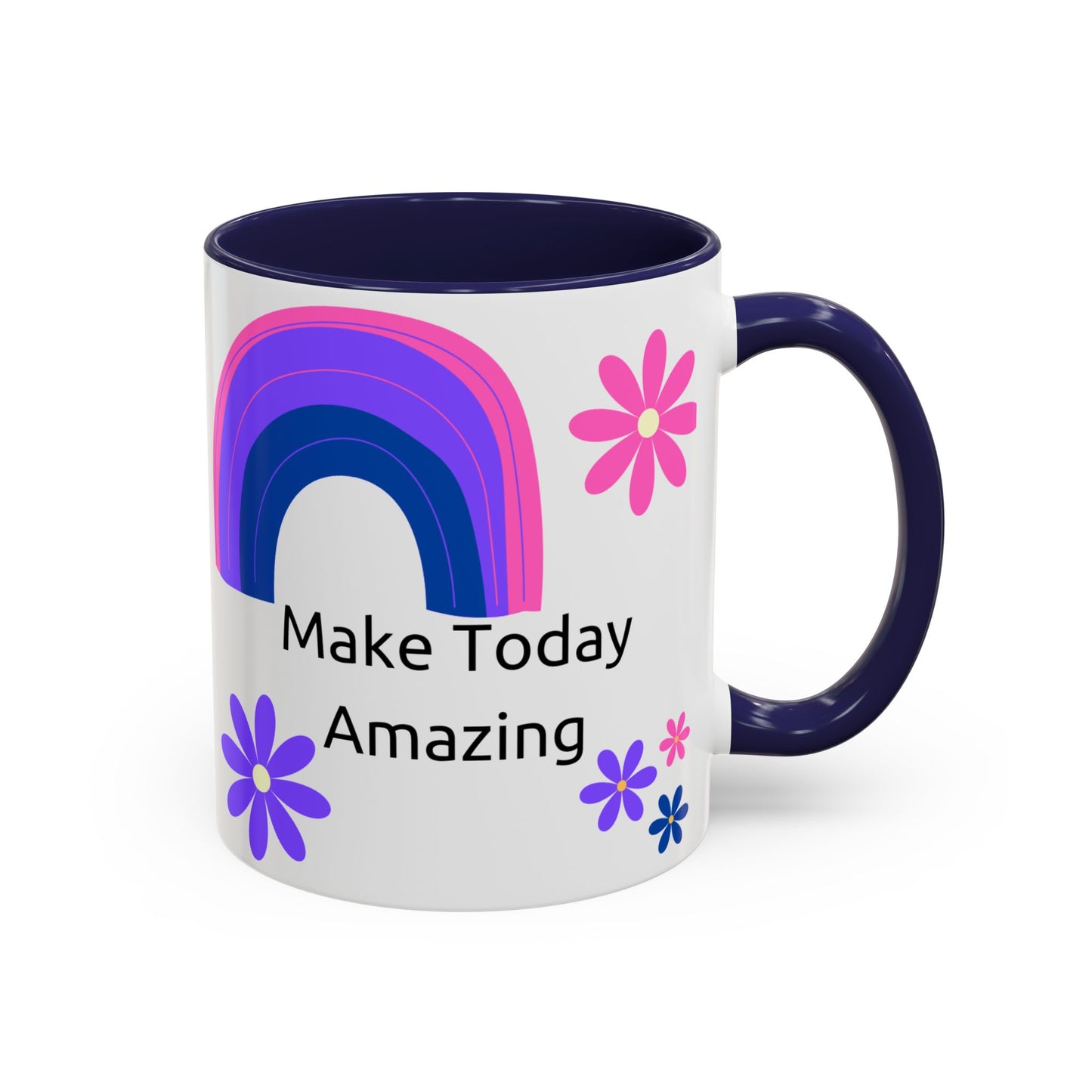 Coffee Mug - Colorful Botanical Abstract Artwork with Positive Morning Messages - 11oz, 15oz