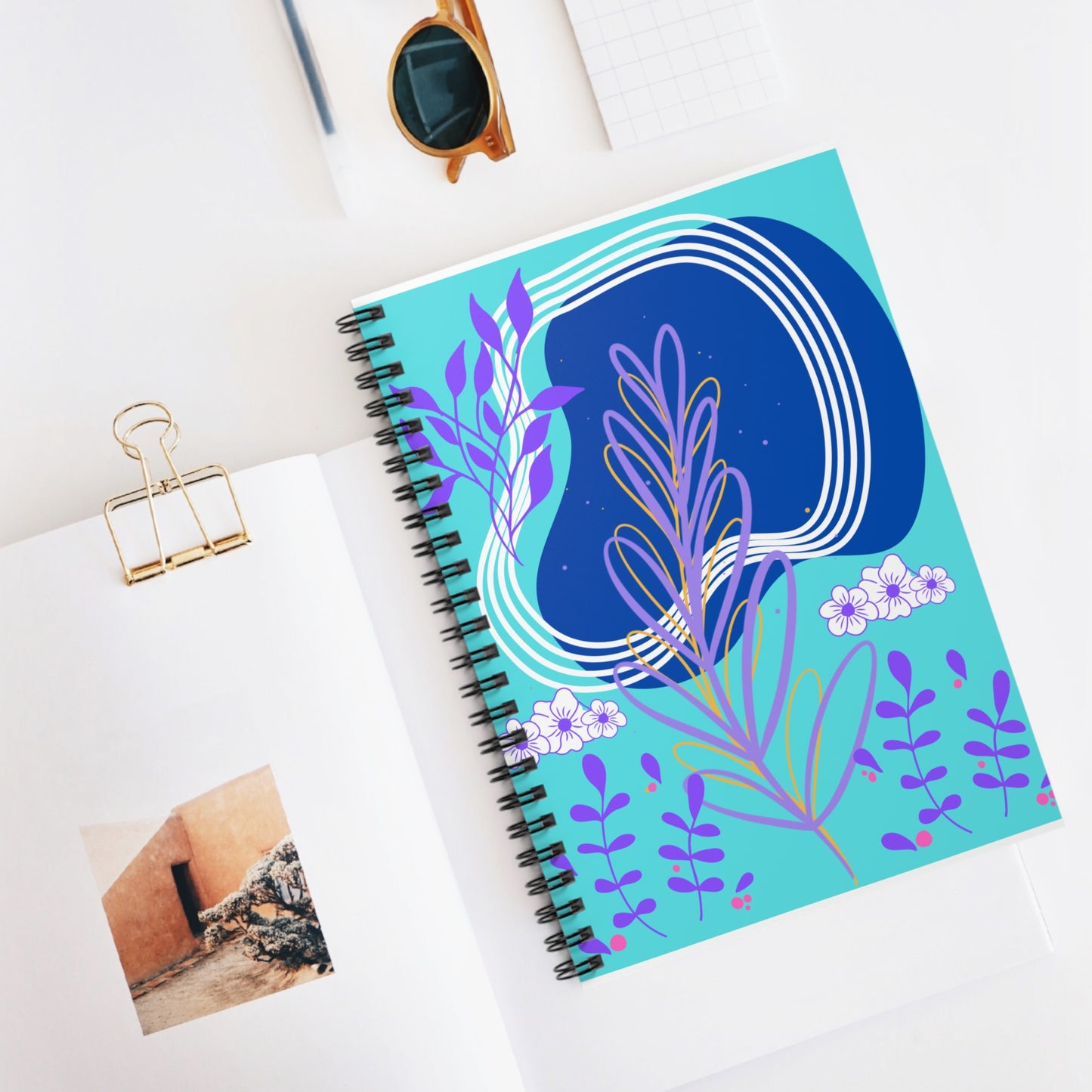 Spiral Notebook - Nature Inspired Abstract Digital Art