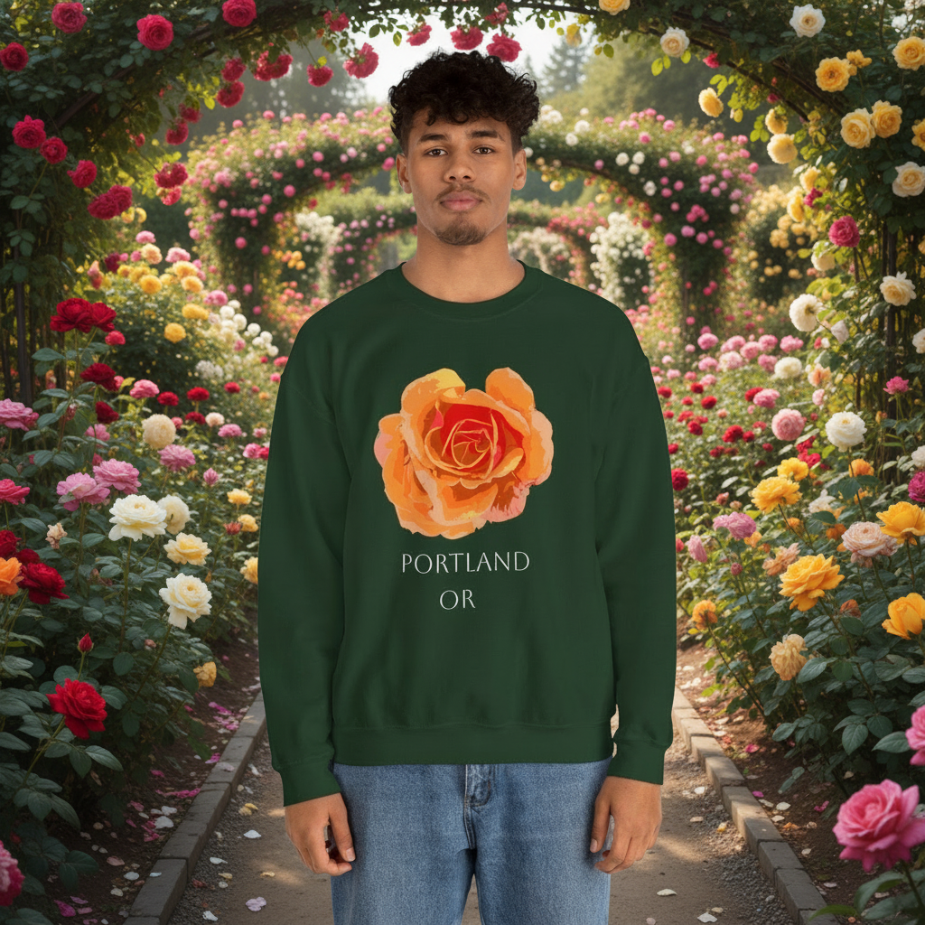 Portland Oregon Rose City Sweatshirt - Crewneck
