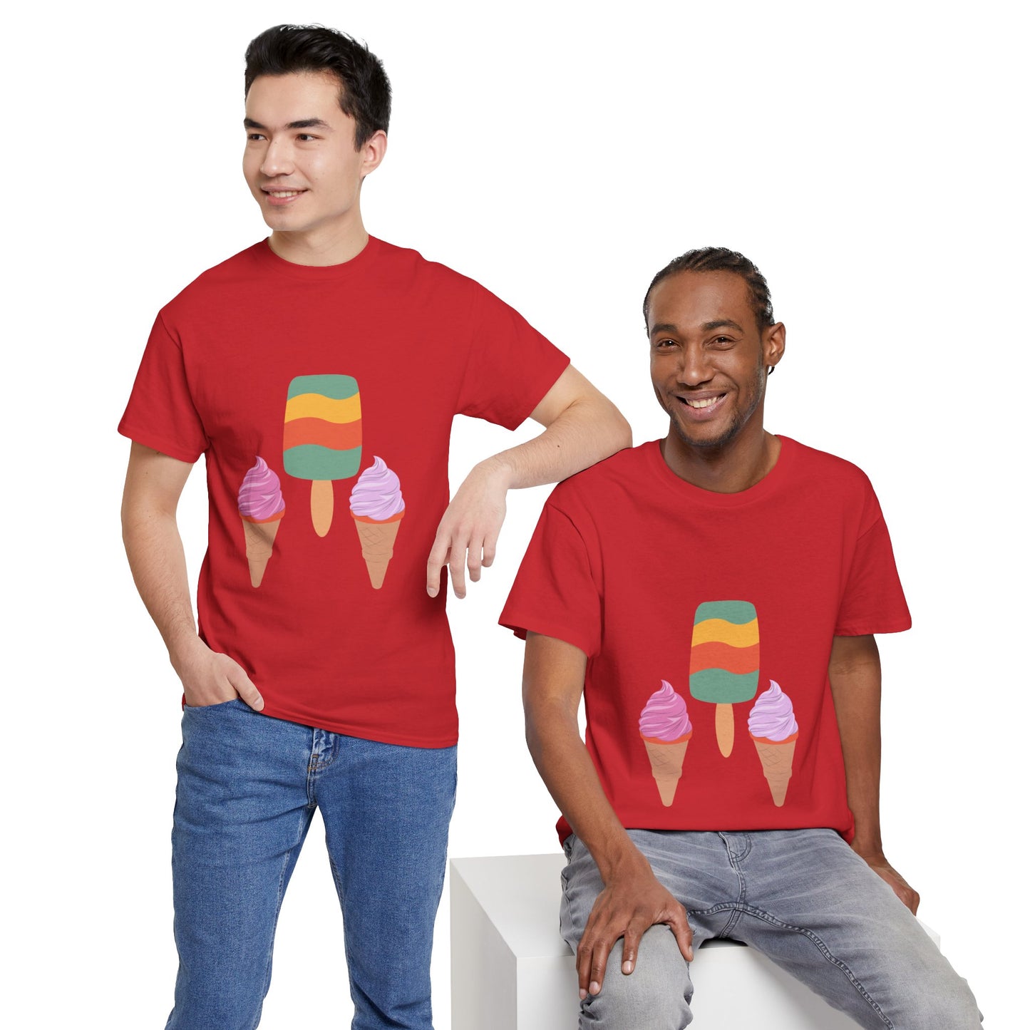 Unisex Summer Vibes Tee, Ice Cream Shirt, Casual Summer Wear, Trendy Graphic Tee, Fun Gift for Ice Cream Lovers, Beach Day Apparel