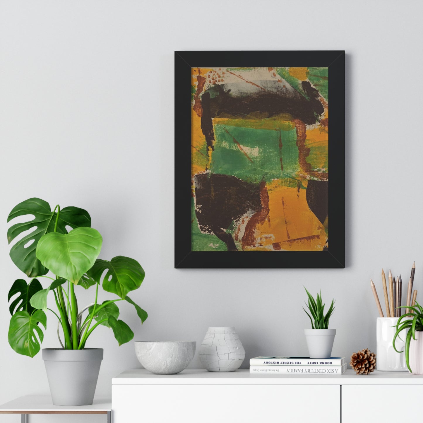 Framed Poster- Vertical abstract art poster