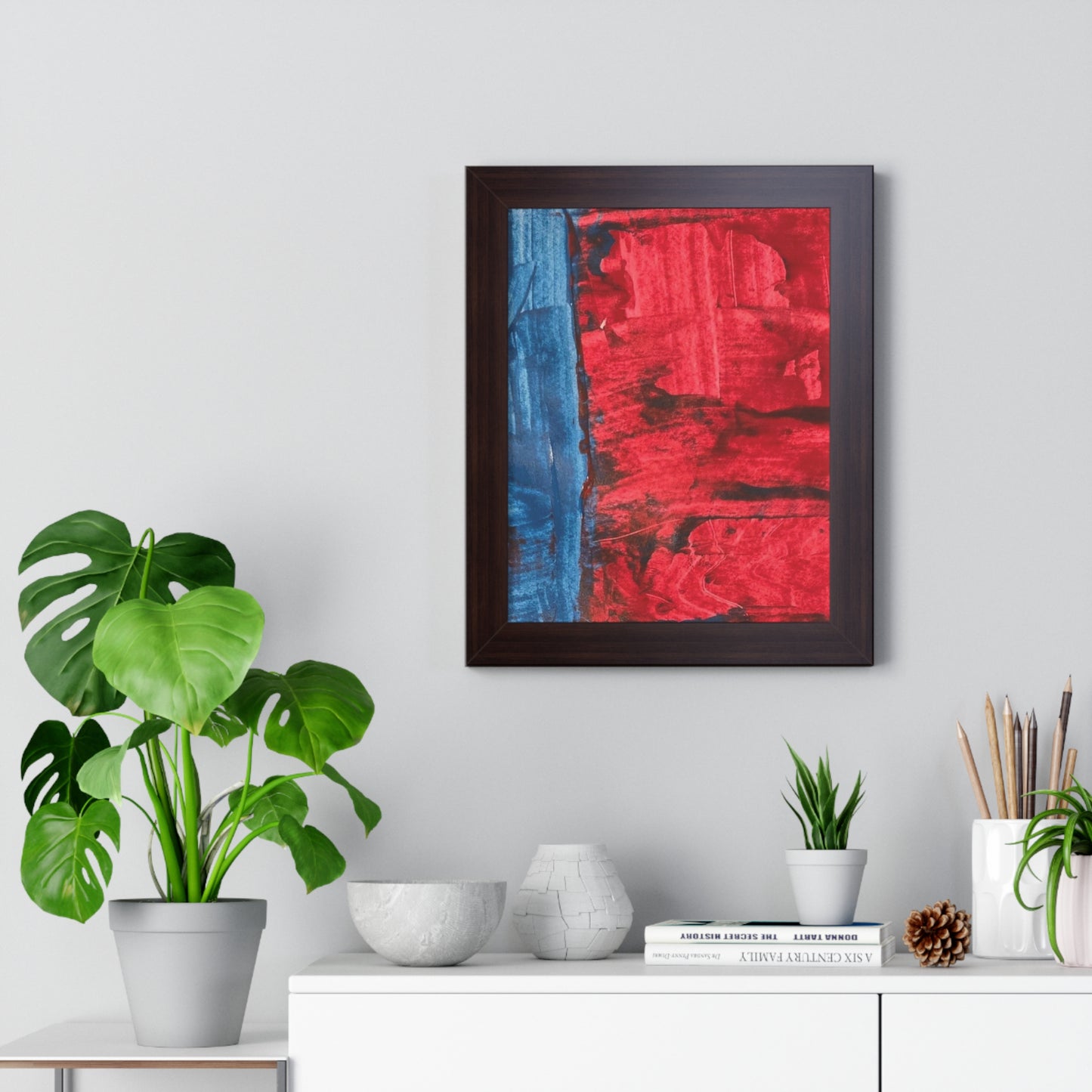 Framed Poster- Vertical abstract art poster