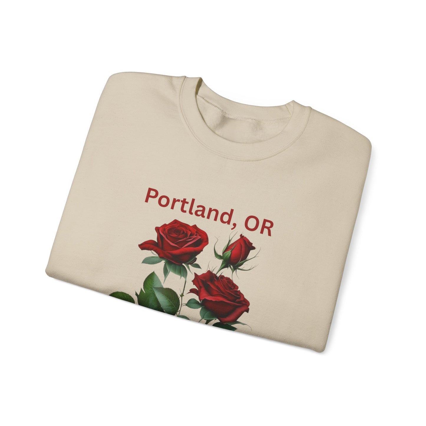 Crewneck Sweatshirt - Portland, OR Rose City Design