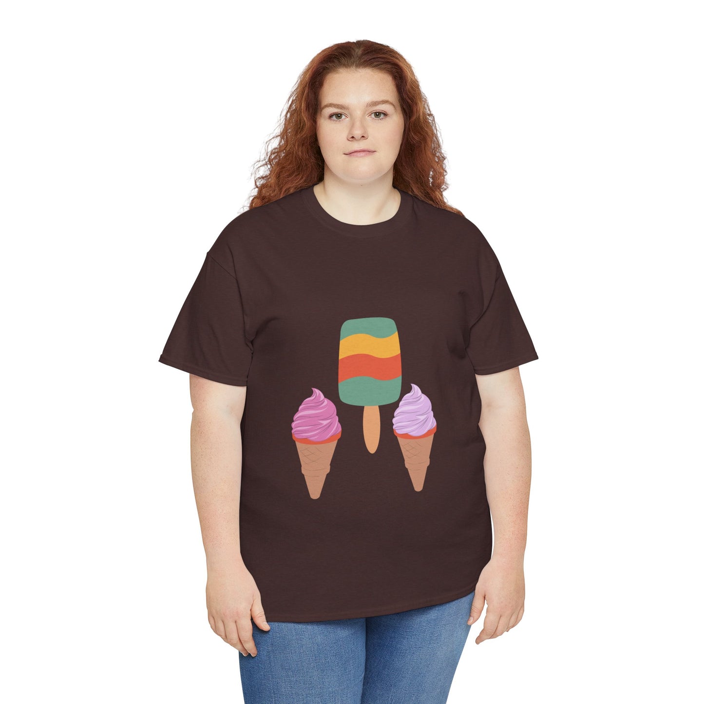 Unisex Summer Vibes Tee, Ice Cream Shirt, Casual Summer Wear, Trendy Graphic Tee, Fun Gift for Ice Cream Lovers, Beach Day Apparel