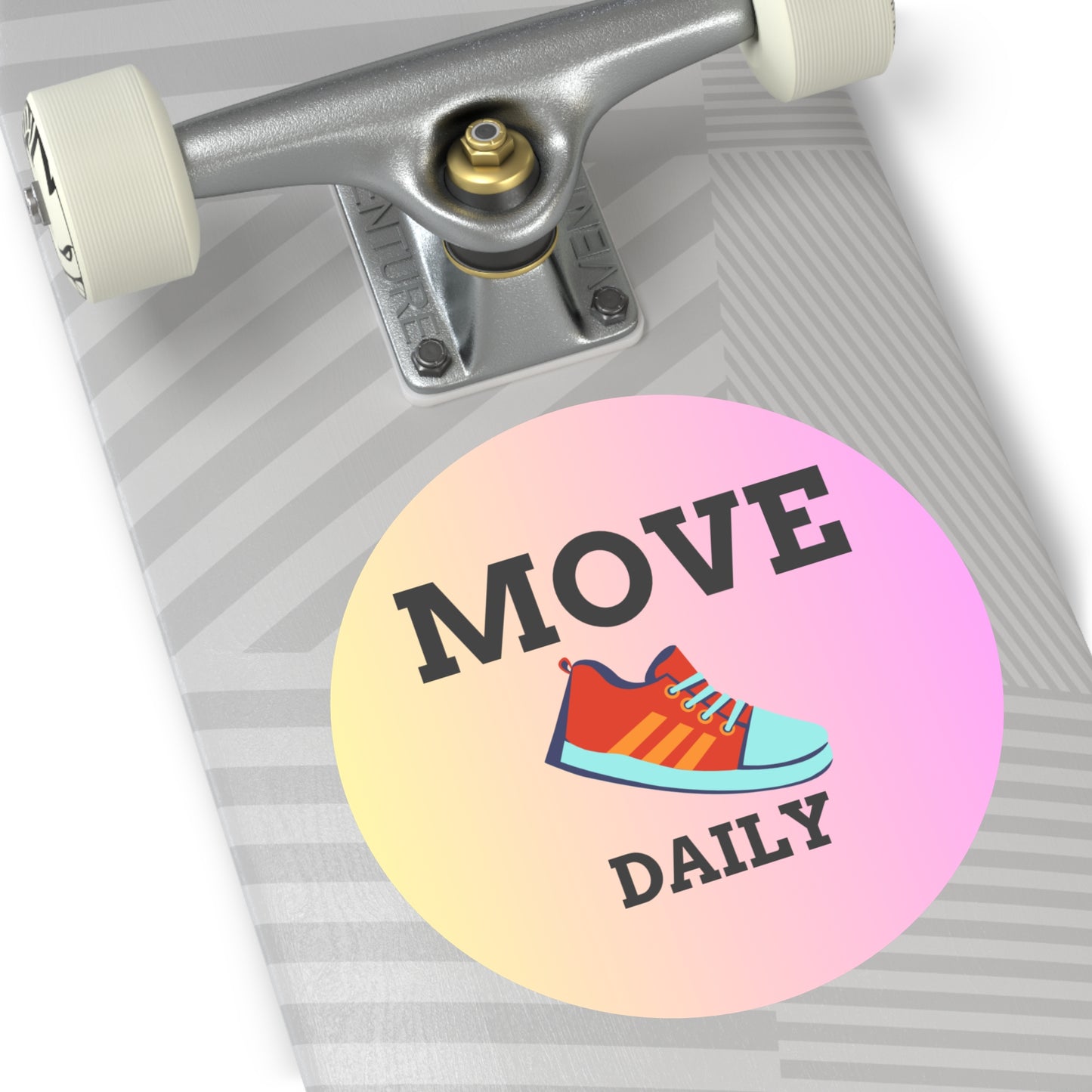 Motivational Round Vinyl Stickers for Active Living, Fitness Decor, Exercise Planner, Gym Gear, Trendy Stickers
