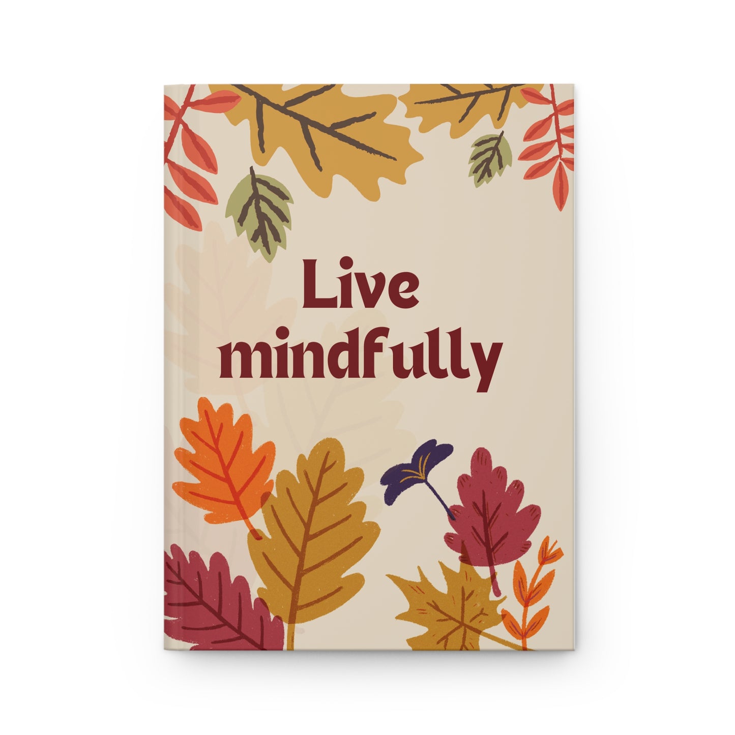 Mindful Living Journal, Fall Decor, Gift for Writers, Gratitude Notebook, Autumn Inspired Journal